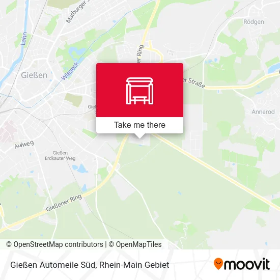 Карта Gießen Automeile Süd