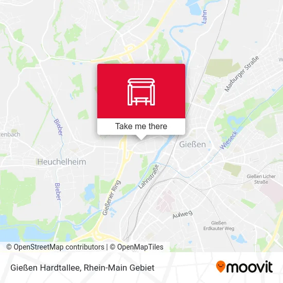 Карта Gießen Hardtallee