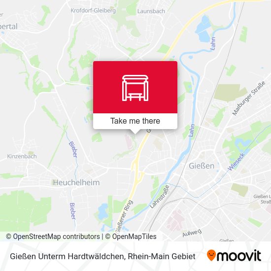 Карта Gießen Unterm Hardtwäldchen