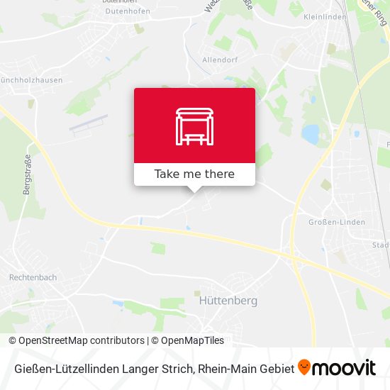 Gießen-Lützellinden Langer Strich map