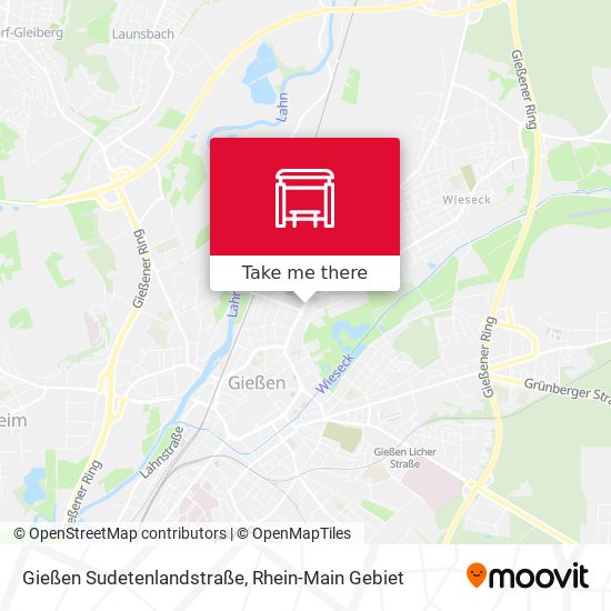 Карта Gießen Sudetenlandstraße