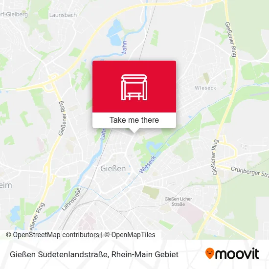 Карта Gießen Sudetenlandstraße