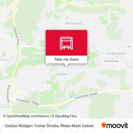 Карта Gießen-Rödgen Troher Straße