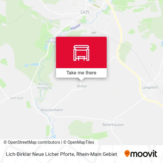 Карта Lich-Birklar Neue Licher Pforte