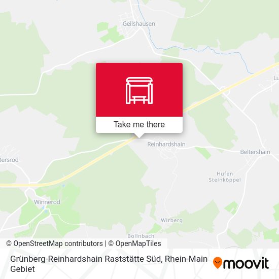 Grünberg-Reinhardshain Raststätte Süd map