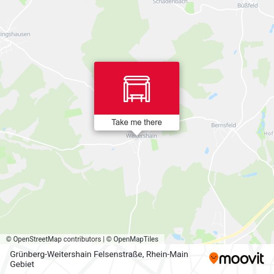 Grünberg-Weitershain Felsenstraße map