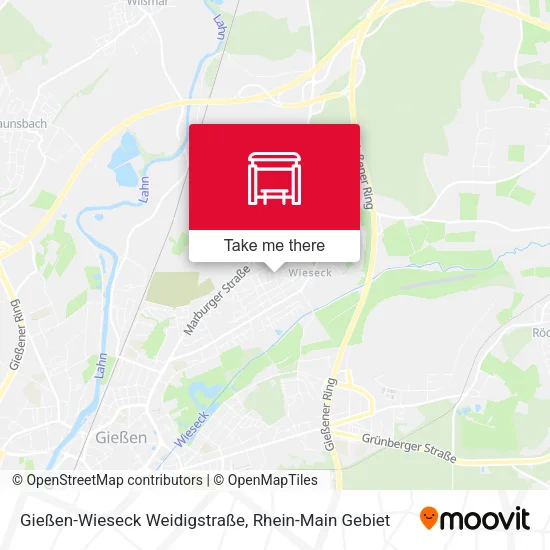Карта Gießen-Wieseck Weidigstraße