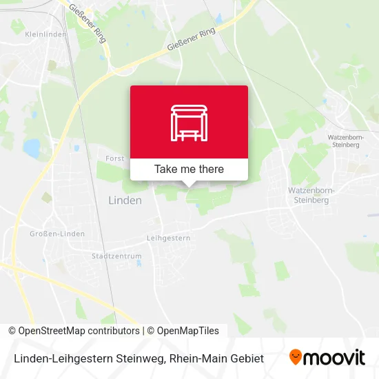 Карта Linden-Leihgestern Steinweg