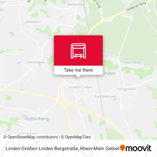 Карта Linden-Großen-Linden Bergstraße
