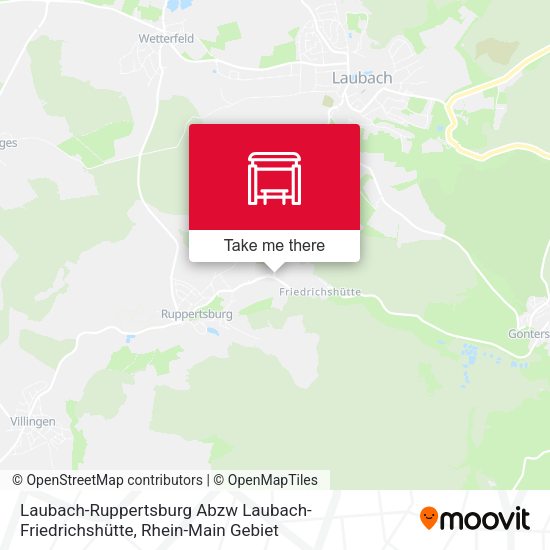 Laubach-Ruppertsburg Abzw Laubach-Friedrichshütte map