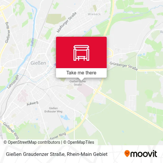 Карта Gießen Graudenzer Straße