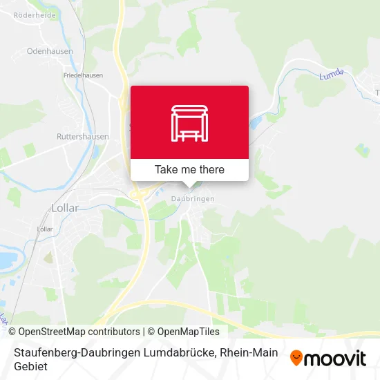 Карта Staufenberg-Daubringen Lumdabrücke