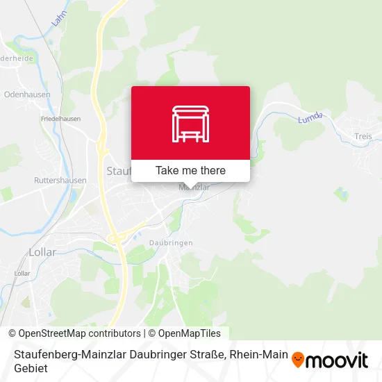 Карта Staufenberg-Mainzlar Daubringer Straße