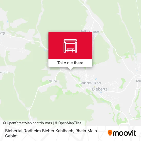 Biebertal-Rodheim-Bieber Kehlbach map
