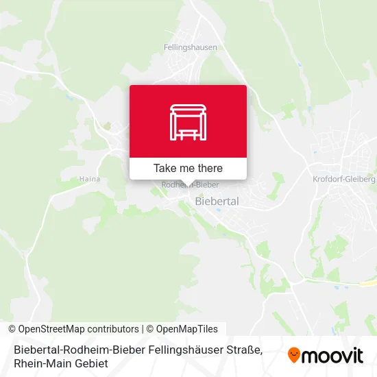 Карта Biebertal-Rodheim-Bieber Fellingshäuser Straße