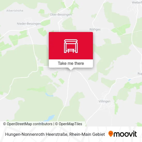 Карта Hungen-Nonnenroth Heerstraße