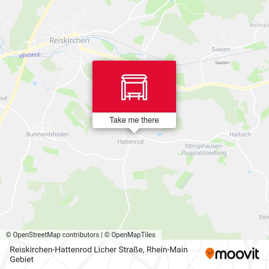 Reiskirchen-Hattenrod Licher Straße map