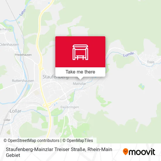 Карта Staufenberg-Mainzlar Treiser Straße
