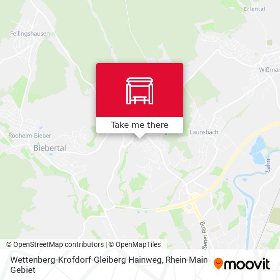 Wettenberg-Krofdorf-Gleiberg Hainweg map