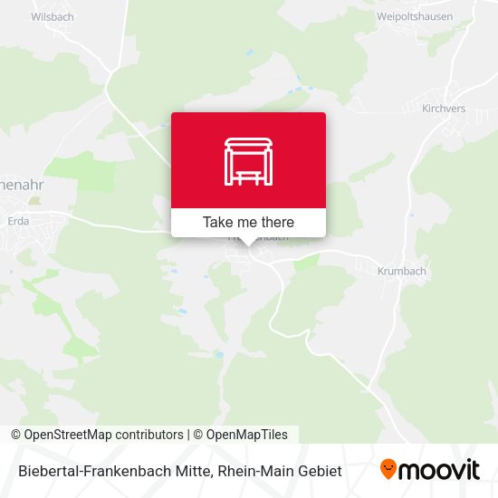 Biebertal-Frankenbach Mitte map