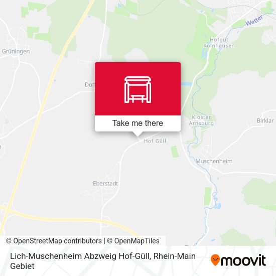 Карта Lich-Muschenheim Abzweig Hof-Güll