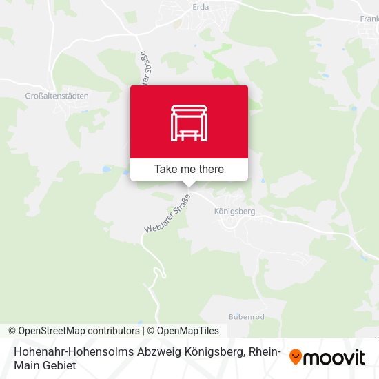 Карта Hohenahr-Hohensolms Abzweig Königsberg