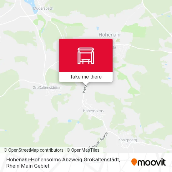 Карта Hohenahr-Hohensolms Abzweig Großaltenstädt