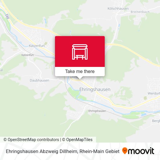 Ehringshausen Abzweig Dillheim map