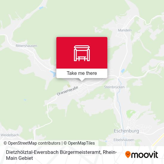 Карта Dietzhölztal-Ewersbach Bürgermeisteramt