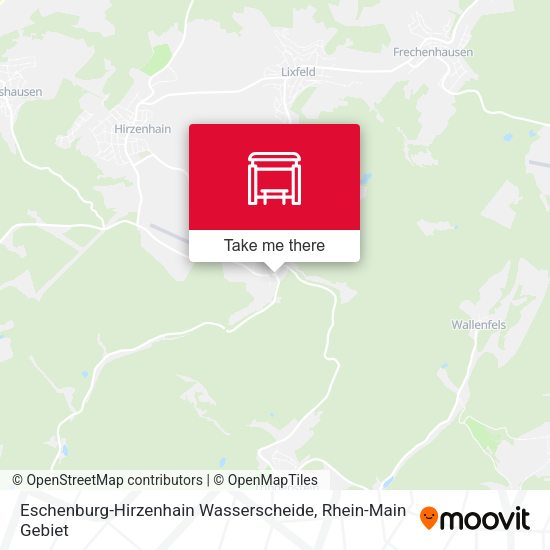 Eschenburg-Hirzenhain Wasserscheide map
