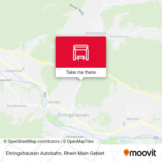 Карта Ehringshausen Autobahn