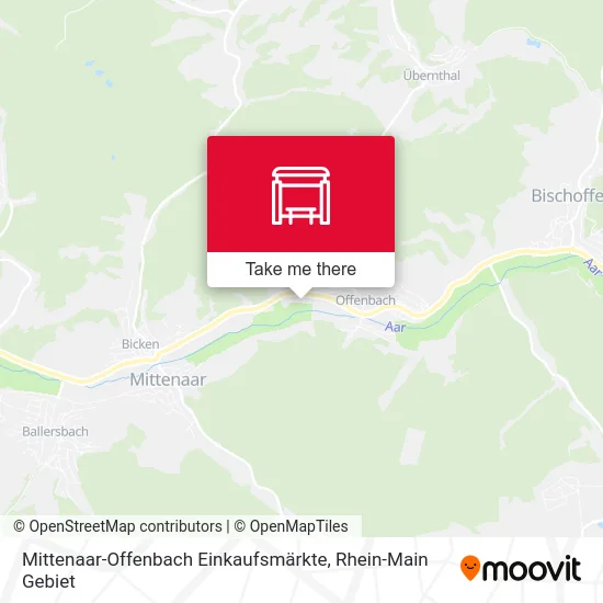 Карта Mittenaar-Offenbach Einkaufsmärkte