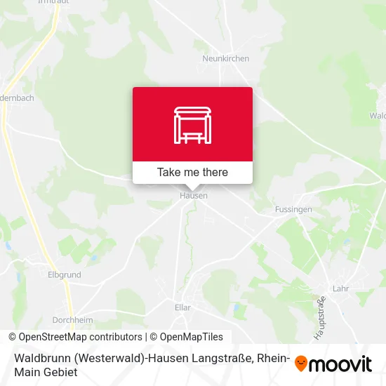 Карта Waldbrunn (Westerwald)-Hausen Langstraße