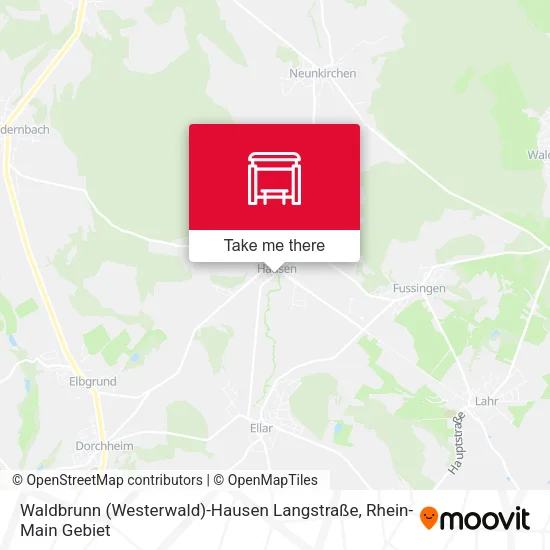 Карта Waldbrunn (Westerwald)-Hausen Langstraße