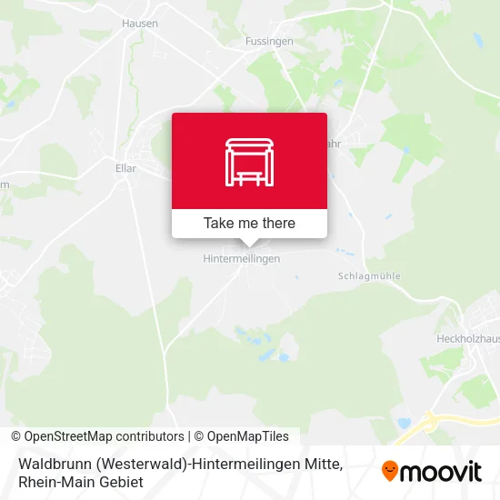 Карта Waldbrunn (Westerwald)-Hintermeilingen Mitte