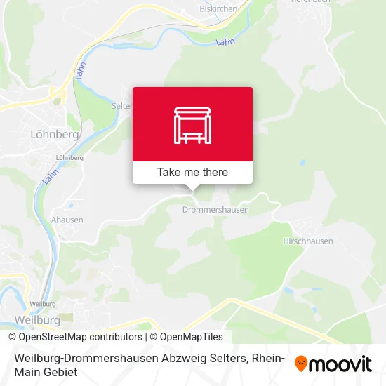 Карта Weilburg-Drommershausen Abzweig Selters