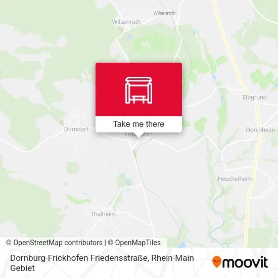 Карта Dornburg-Frickhofen Friedensstraße