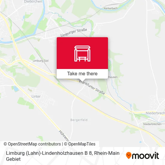 Карта Limburg (Lahn)-Lindenholzhausen B 8