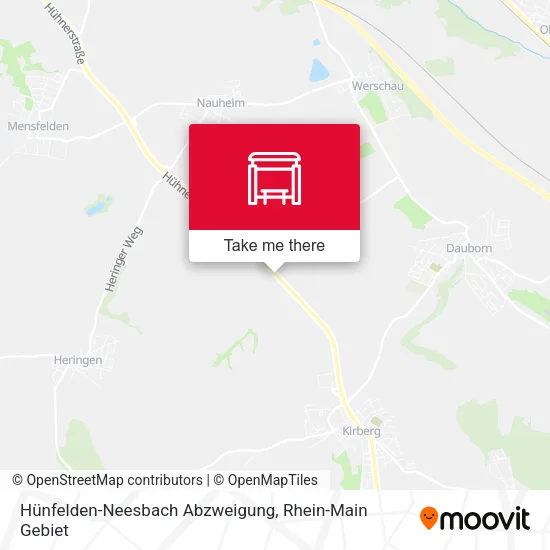 Карта Hünfelden-Neesbach Abzweigung