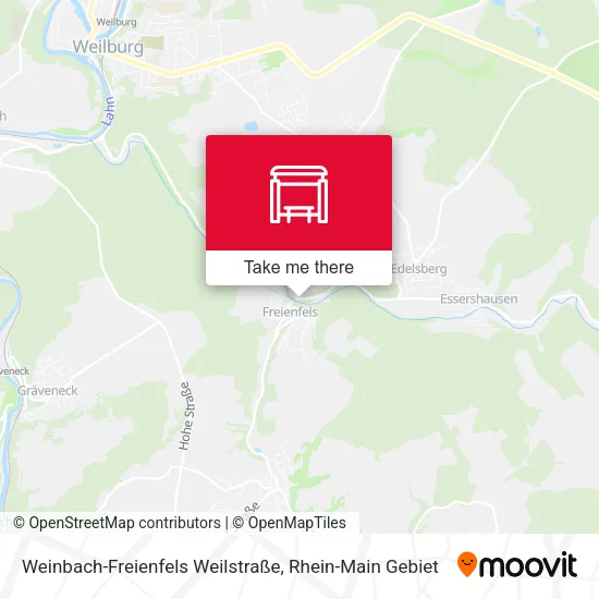 Карта Weinbach-Freienfels Weilstraße