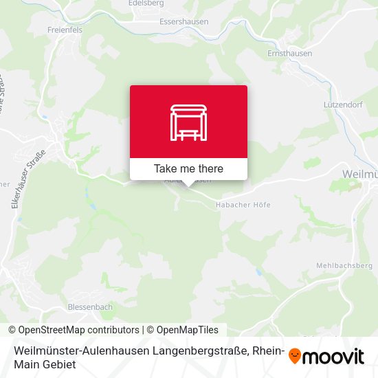 Weilmünster-Aulenhausen Langenbergstraße map