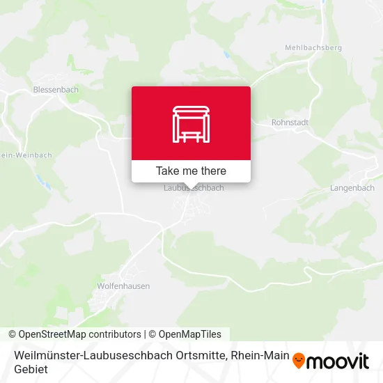 Карта Weilmünster-Laubuseschbach Ortsmitte