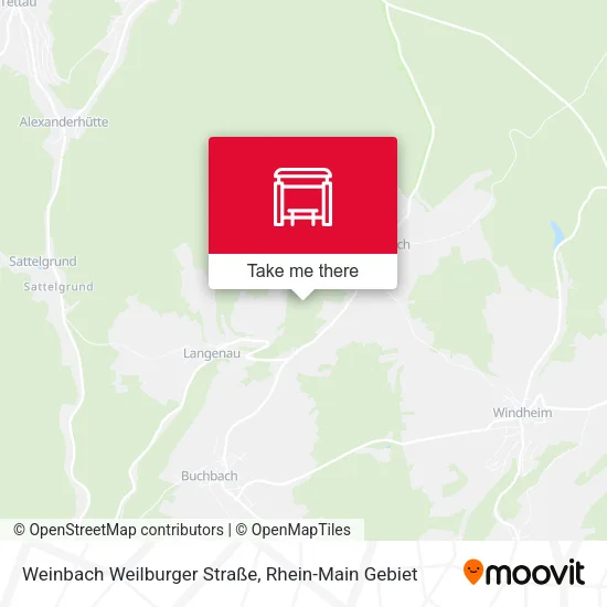 Карта Weinbach Weilburger Straße