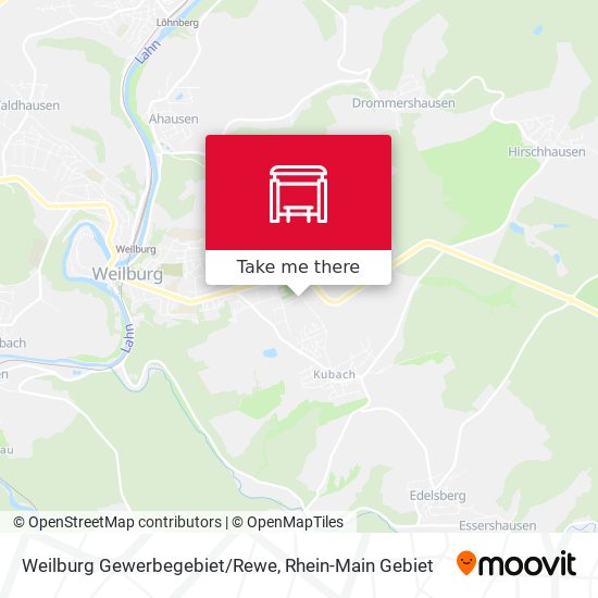 Карта Weilburg Gewerbegebiet/Rewe