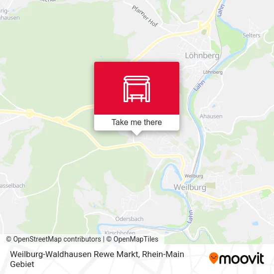 Карта Weilburg-Waldhausen Rewe Markt
