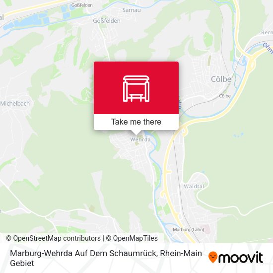 Marburg-Wehrda Auf Dem Schaumrück map