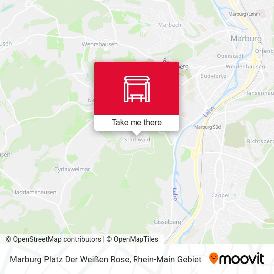 Карта Marburg Platz Der Weißen Rose