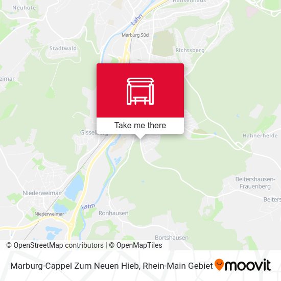 Карта Marburg-Cappel Zum Neuen Hieb