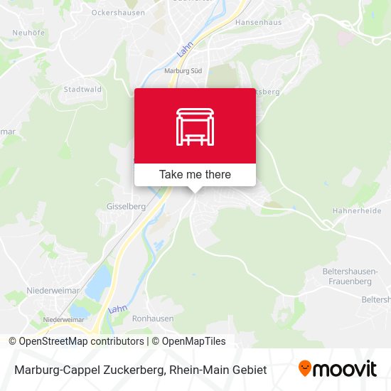 Marburg-Cappel Zuckerberg map