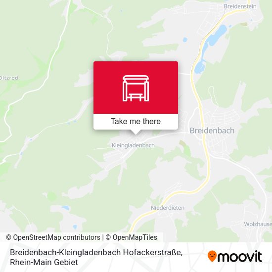 Breidenbach-Kleingladenbach Hofackerstraße map